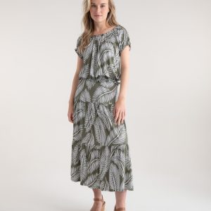 Marble - Palm Maxi Skirt